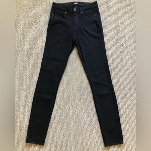 PAIGE Hoxton ultra skinny. Color black shadow. High rise 10”, inseam 30”